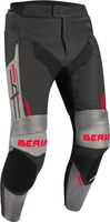 Bering Snap,  leather pants,  color: Black/Grey/Red,  size: XXL