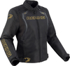 Bering Sweek,  textile jacket waterproof women,  color: Black/Gold,  size: T2