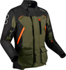 Bering Zephyr,  textile jacket waterproof,  color: Black/Dark Green/Orange,  size: XXL
