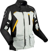 Bering Zephyr,  textile jacket waterproof,  color: Black/Light Grey/Yellow,  size: XXL