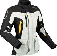 Bering Zephyr,  textile jacket waterproof women,  color: Black/Light Grey/Yellow,  size: T5