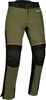 Bering Zephyr,  textile pants waterproof women,  color: Black/Dark Green/Orange,  size: T6