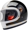 Biltwell Gringo S Tracker,  intregral helmet,  color: Black/White/Gold,  size: M