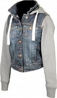 Booster Denim,  zip hoodie women