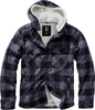 Brandit Lumberjack Winter,  zip hoodie,  color: Black/Grey,  size: 6XL