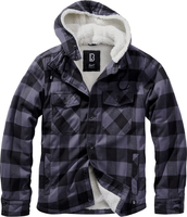 Brandit Lumberjack Winter,  zip hoodie,  color: Black/Grey,  size: 6XL