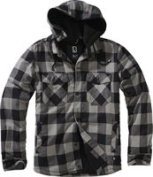 Brandit Lumberjack Winter,  zip hoodie,  color: Black/Light Grey,  size: 5XL