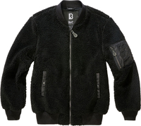 Brandit MA1 Sherpa,  textile jacket,  color: Black,  size: 4XL
