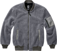 Brandit MA1 Sherpa,  textile jacket,  color: Grey,  size: XL