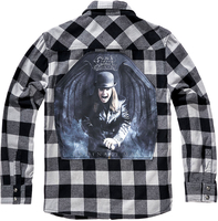 Brandit Ozzy Checkshirt,  shirt,  color: Black/Light Grey,  size: L