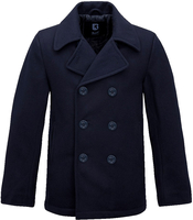 Brandit Pea Coat,  textile jacket,  color: Dark Blue,  size: 4XL