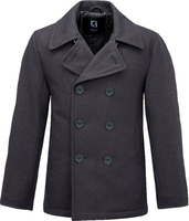 Brandit Pea Coat,  textile jacket,  color: Dark Grey,  size: 7XL