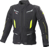 Büse Agadir,  textile jacket waterproof,  color: Black/Neon-Yellow/Grey,  size: 102