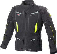 Büse Agadir,  textile jacket waterproof,  color: Black/Neon-Yellow/Grey,  size: 102