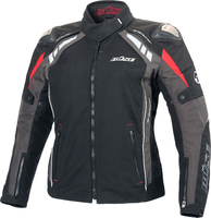 Büse B.Racing Pro,  textile jacket waterproof women,  color: Black/Grey,  size: 36