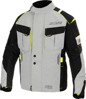 Büse Breno Pro,  textile jacket waterproof kids,  color: Black/Light Grey/Neon-Yellow,  size: 176