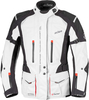 Büse Grado,  textile jacket waterproof women,  color: Light Grey/Black/Red,  size: 36