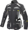 Büse Highland II,  textile jacket waterproof women,  color: Black/Light Grey/Dark Grey,  size: 34