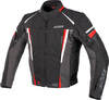 Büse Miles,  textile jacket waterproof,  color: Black/Grey/Red,  size: 3XL