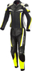 Büse Mille,  leather suit 2pcs. women,  color: Black/White/Neon-Yellow,  size: 44