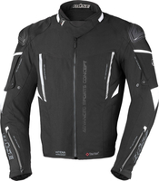 Büse Rocca,  textile jacket waterproof,  color: Black/White,  size: 48