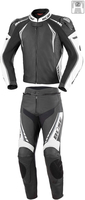 Büse Silverstone Pro,  leather suit 2pcs.,  color: Black/White/Grey,  size: 58