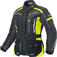 Büse Torino II,  textile jacket waterproof women,  color: Black/Neon-Yellow,  size: 46