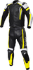 Büse Track,  leather suit 2pcs. women,  color: Black/Neon-Yellow/White,  size: 40