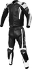 Büse Track,  leather suit 2pcs. women,  color: Black/White/Grey,  size: 36