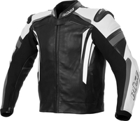 Büse Track,  Lederjacke,  color: Black/White,  size: 52