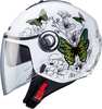 Caberg Riviera V4 X Muse,  jet helmet,  color: White/Neon-Yellow,  size: S