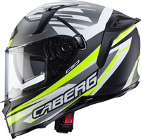 Caberg Avalon X Kira,  full face helmet,  color: Matt Grey/White/Neon-Yellow,  size: M