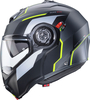 Caberg Duke Evo Move,  flip up helmet,  color: Matt Grey/Black/Neon-Yellow,  size: XS