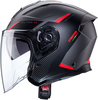 Caberg Flyon II Boss,  open face helmet,  color: Matt Black/Grey/Red,  size: L
