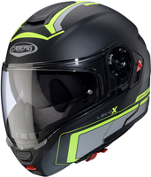 Caberg Levo X Elite,  flip up helmet,  color: Matt Black/Grey/Neon-Yellow,  size: XL