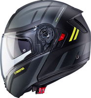 Caberg Levo X Manta,  flip up helmet,  color: Matt Black/Grey/Neon-Yellow,  size: S