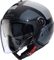 Caberg Riviera V4 X Alpha,  open face helmet,  color: Matt Black/Grey/Light Grey,  size: M