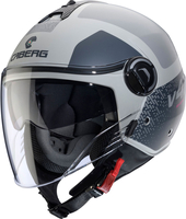 Caberg Riviera V4 X Alpha,  open face helmet,  color: Matt Light Grey/Grey/Dark Grey,  size: S