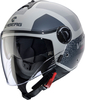 Caberg Riviera V4 X Alpha,  open face helmet,  color: Matt Light Grey/Grey/Dark Grey,  size: XL