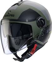 Caberg Riviera V4 X Alpha,  open face helmet,  color: Matt Olive/Grey/Black,  size: L