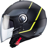 Caberg Riviera V4 X Geo,  jet helmet,  color: Matt Black/Grey/Neon-Yellow,  size: XL