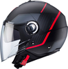 Caberg Riviera V4 X Geo,  jet helmet,  color: Matt Black/Grey/Red,  size: M