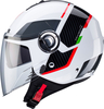 Caberg Riviera V4 X Geo,  jet helmet,  color: White/Black/Red,  size: XL