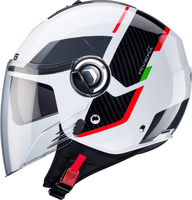 Caberg Riviera V4 X Geo,  jet helmet,  color: White/Black/Red,  size: XL