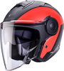 Caberg Soho Milano,  open face helmet,  color: Matt Black/Red,  size: S