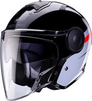Caberg Soho Zephir,  open face helmet,  color: Black/Grey/Red,  size: M