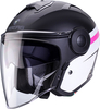 Caberg Soho Zephir,  open face helmet,  color: Matt Black/White/Pink,  size: M