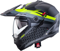 Caberg Tourmax X Sarabe,  flip up helmet,  color: Matt Grey/Black/Neon-Yellow,  size: M