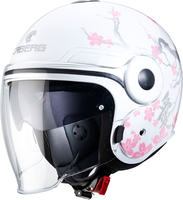 Caberg Uptown Bloom,  jet helmet,  color: White/Silver/Pink,  size: XS