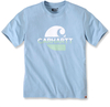 Carhartt C Graphic,  t-shirt,  color: Light Blue/White,  size: S